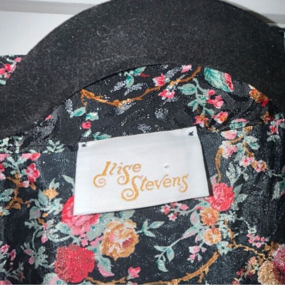 Vintage Ilese Stevens Floral Short Robe with Belt - Picture 7 of 12